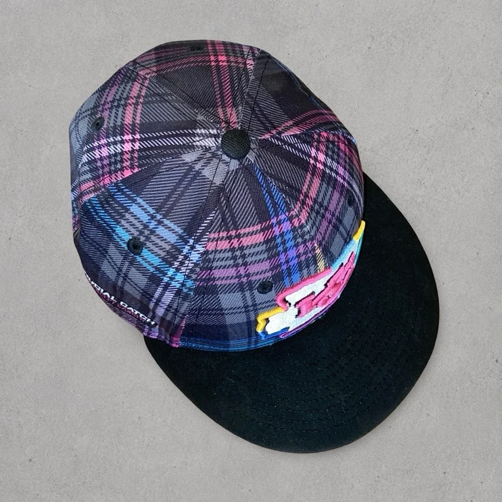 New Era Kansas City Chiefs Crucial Catch Plaid 59FIFTY Fitted Hat Size 7